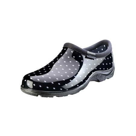 Sloggers Woman's Rain and Garden Shoe Black Polka Dot Size 8 5113BP08